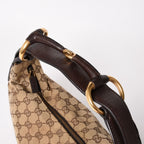 Gucci Bag Horsebit GG Canvas Brown Gold — view 4