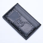 Gucci Card Case Business GG Embossed Leather Black — view 3