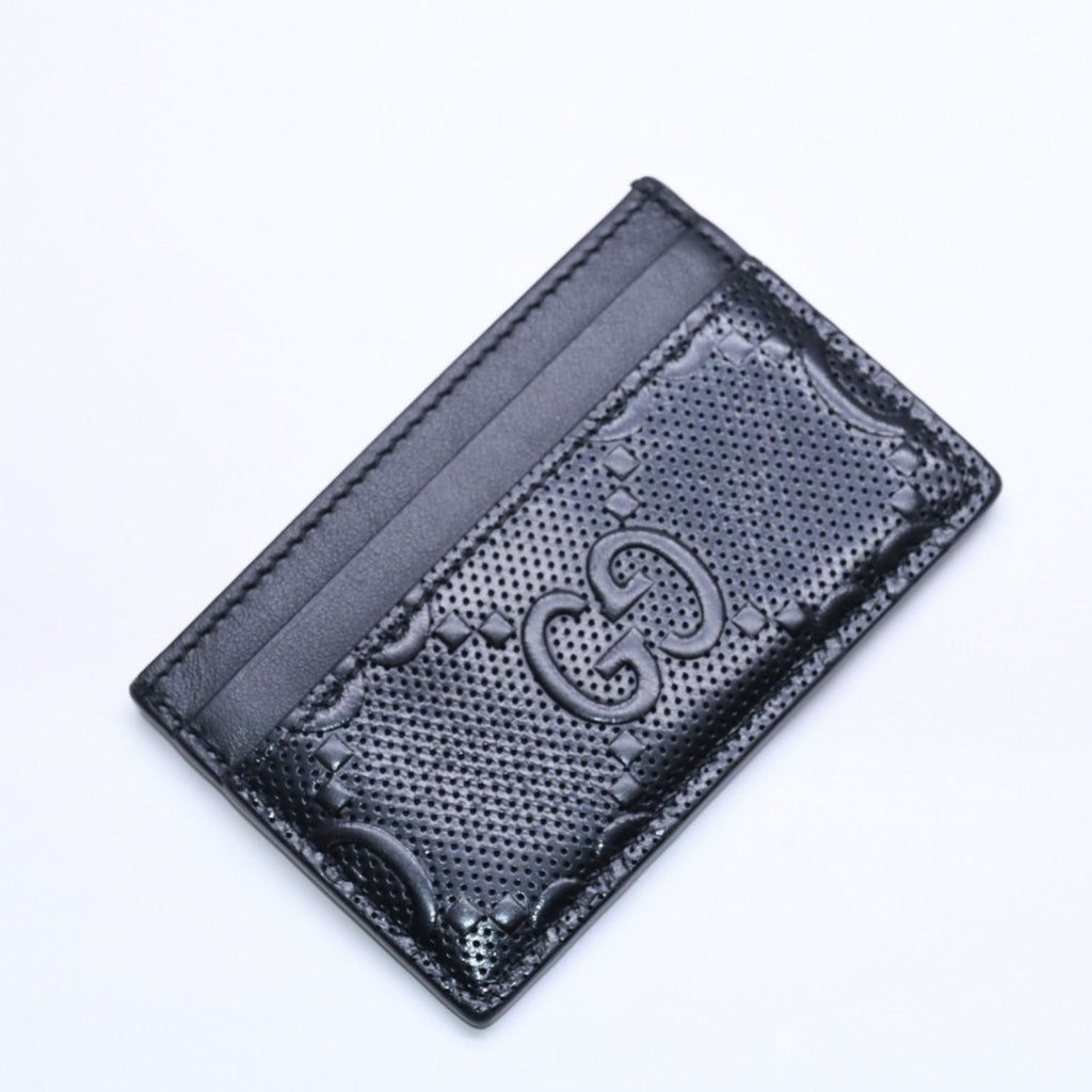 Gucci Card Case Business GG Embossed Leather Black — view 4