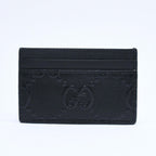 Gucci Card Case Business GG Embossed Leather Black — view 2
