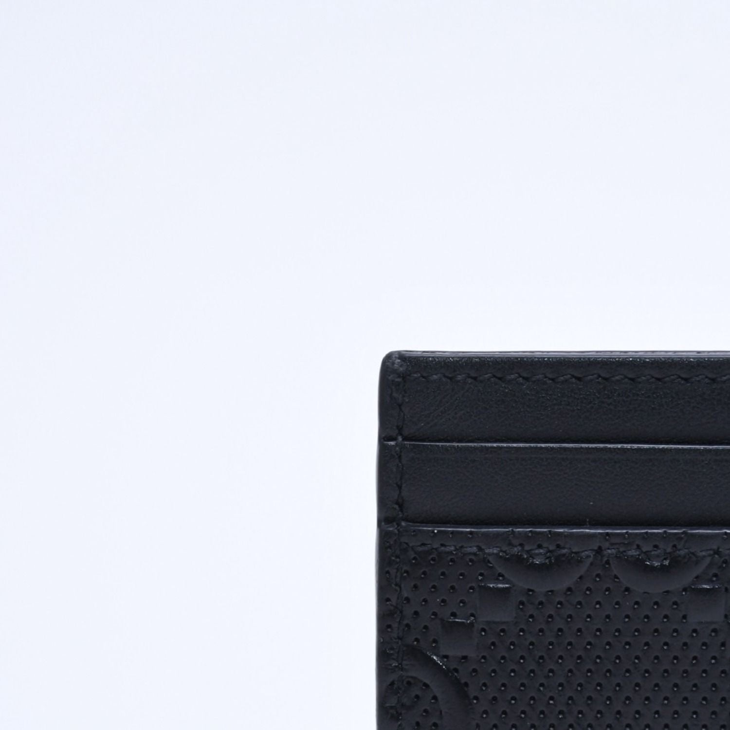 Gucci Card Case Business GG Embossed Leather Black — view 7