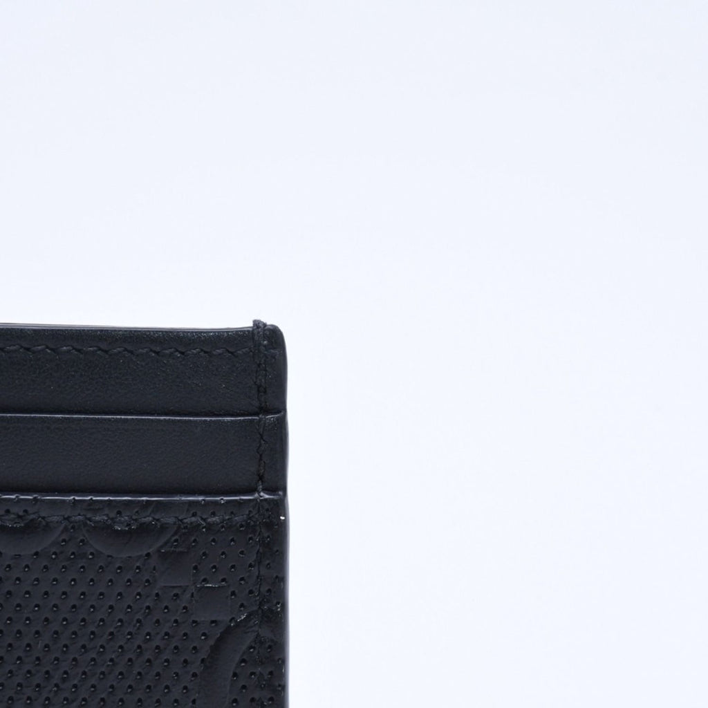 Gucci Card Case Business GG Embossed Leather Black — view 5
