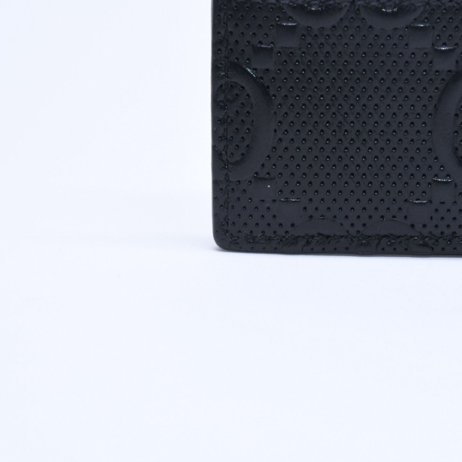 Gucci Card Case Business GG Embossed Leather Black — view 8