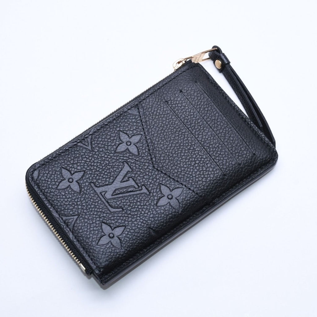 Louis Vuitton Wallet Coin Purse Card Case Porte Cartes Recto Verso Black Gold — view 4