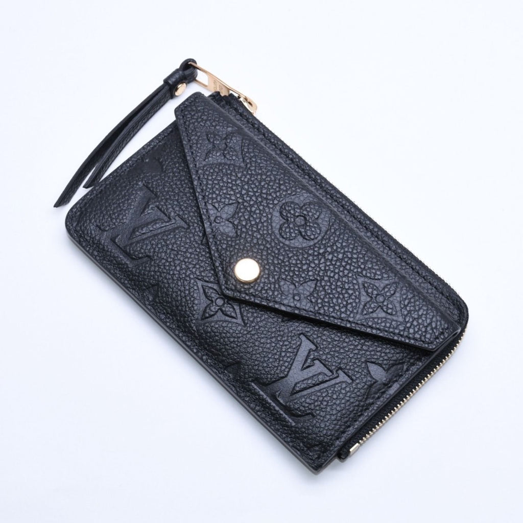 Louis Vuitton Wallet Coin Purse Card Case Porte Cartes Recto Verso Black Gold — view 3