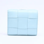 Bottega Veneta Trifold Wallet Maxi Intrecciato Cassette Compact Light Blue — view 2