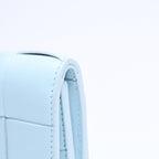 Bottega Veneta Trifold Wallet Maxi Intrecciato Cassette Compact Light Blue — view 5