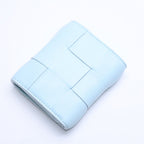 Bottega Veneta Trifold Wallet Maxi Intrecciato Cassette Compact Light Blue — view 4