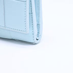 Bottega Veneta Trifold Wallet Maxi Intrecciato Cassette Compact Light Blue — view 6