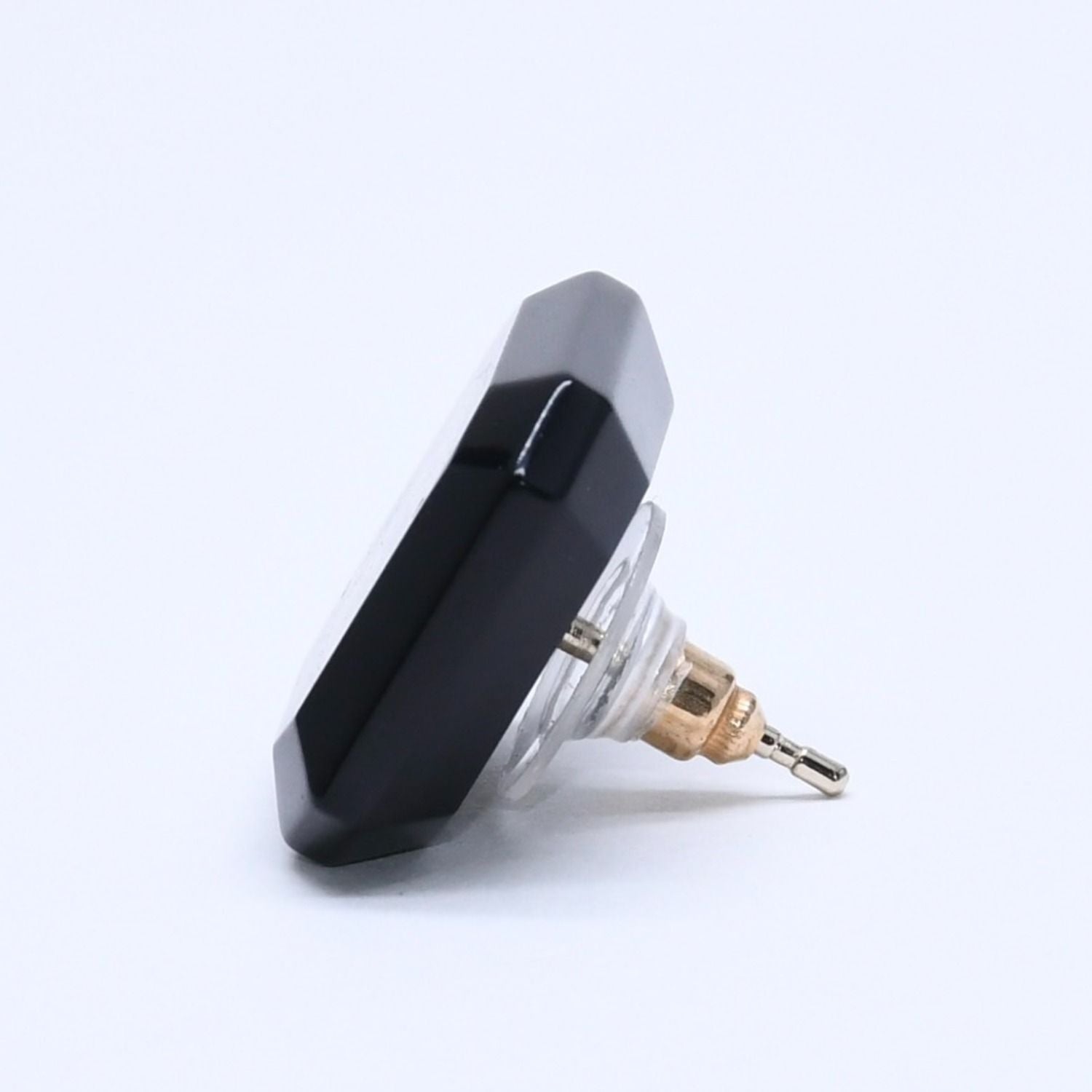 Chanel Earrings CC Logo Black Silver — view 6