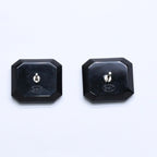 Chanel Earrings CC Logo Black Silver — view 8