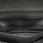 Gucci Card Case Business Holder Bifold GG Supreme Canvas Leather Gray Slim — view 5