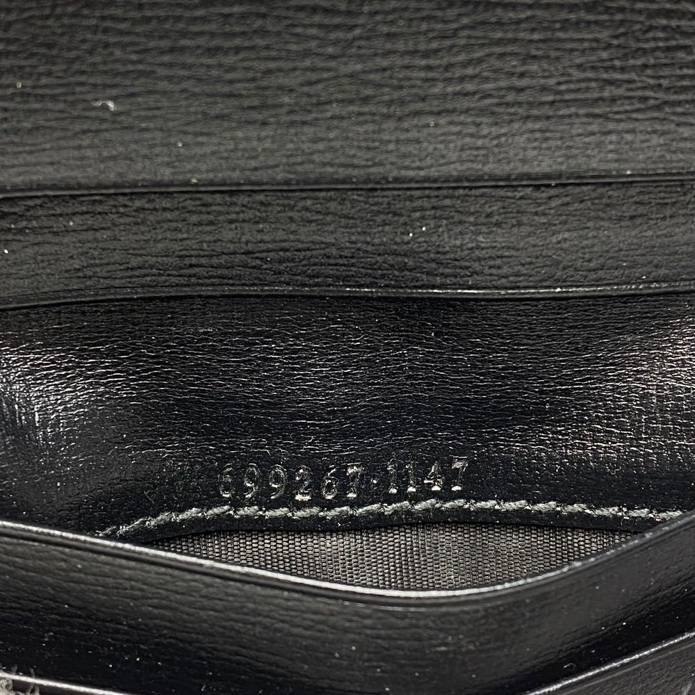 Gucci Card Case Business Holder Bifold GG Supreme Canvas Leather Gray Slim — view 5