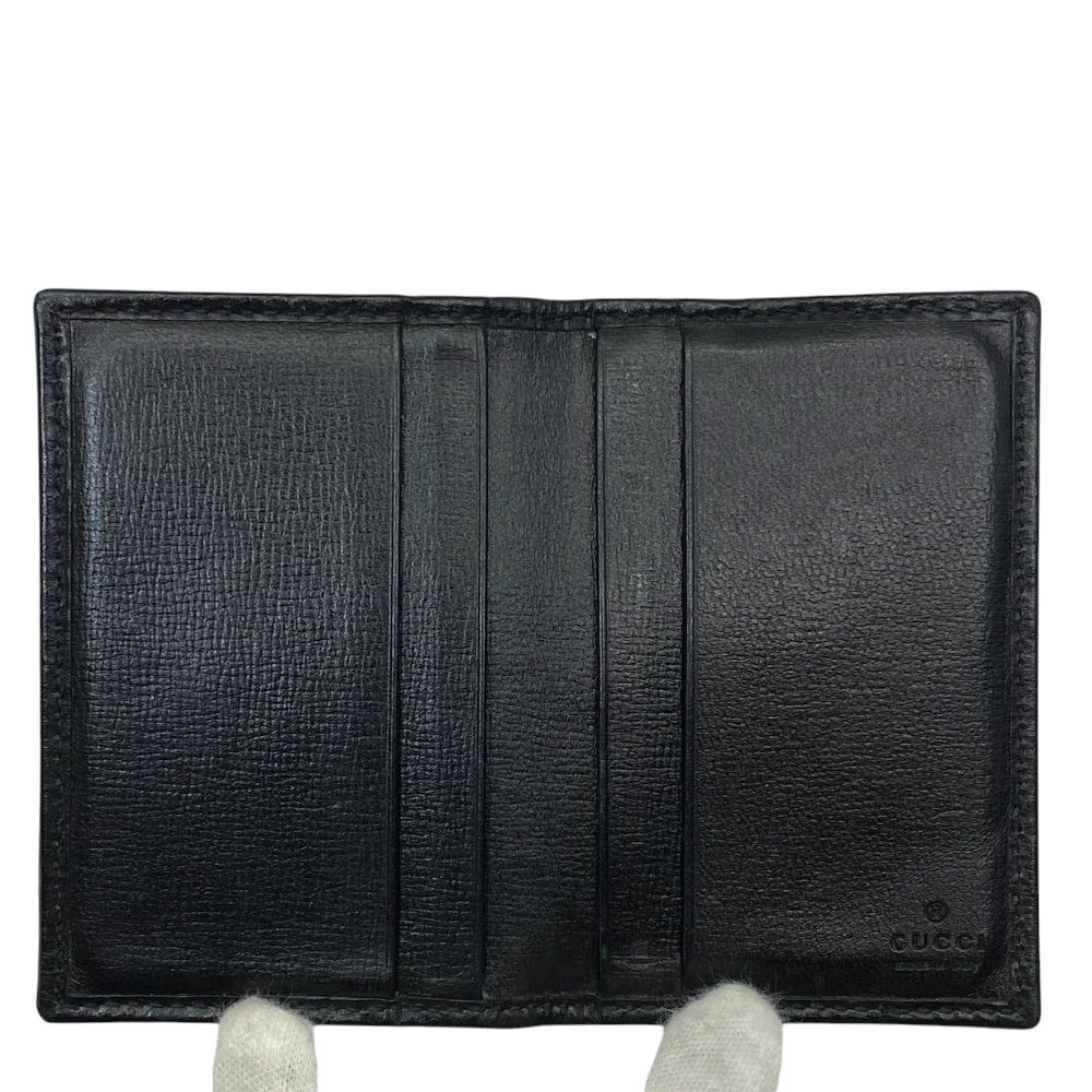 Gucci Card Case Business Holder Bifold GG Supreme Canvas Leather Gray Slim — view 4