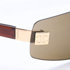 Chanel Rimless Sunglasses Eyewear CC Logo Brown — view 8
