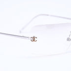 Chanel Rimless Sunglasses CC Logo Gradient Eyewear Silver — view 8