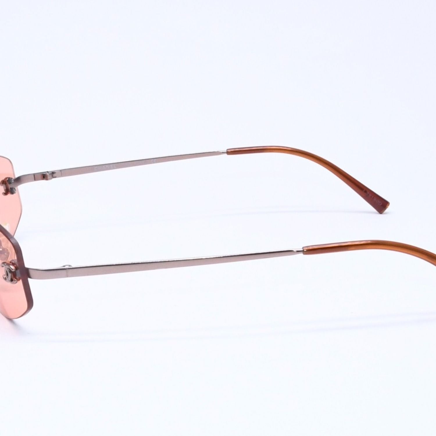 Chanel Sunglasses Eyewear Orange Lens CC Logo Silver — view 6