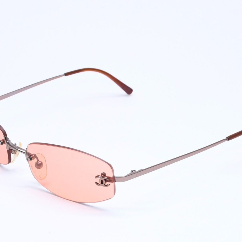Chanel Sunglasses Eyewear Orange Lens CC Logo Silver — view 3