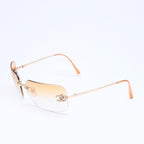 Chanel Rimless Sunglasses Eyewear CC Logo Rhinestone — view 2
