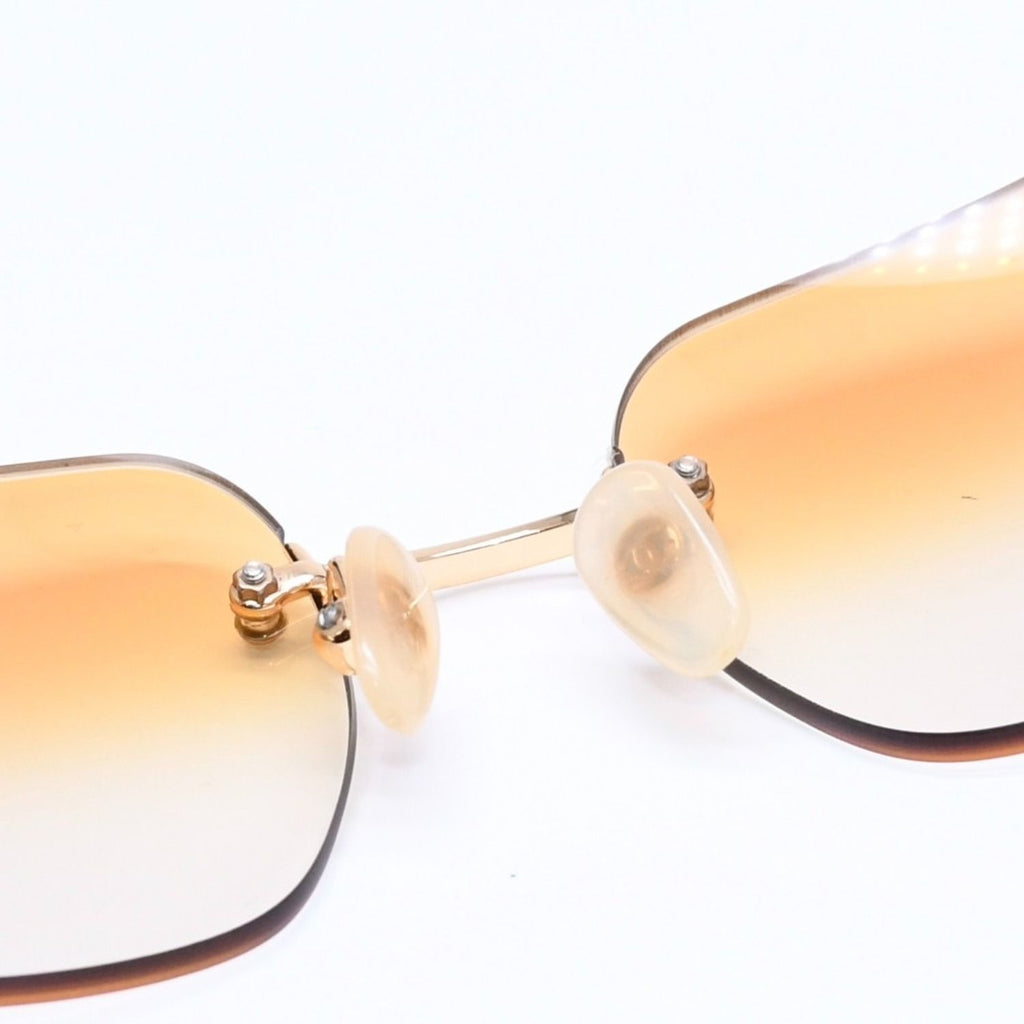 Chanel Rimless Sunglasses Eyewear CC Logo Rhinestone — view 8