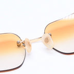 Chanel Rimless Sunglasses Eyewear CC Logo Rhinestone — view 8