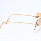 Chanel Rimless Sunglasses Eyewear CC Logo Rhinestone — view 4