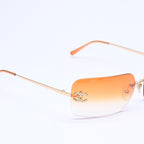 Chanel Rimless Sunglasses Eyewear CC Logo Rhinestone — view 4