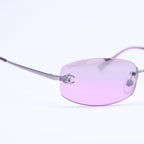Chanel Rimless Sunglasses Eyewear CC Logo Purple — view 8