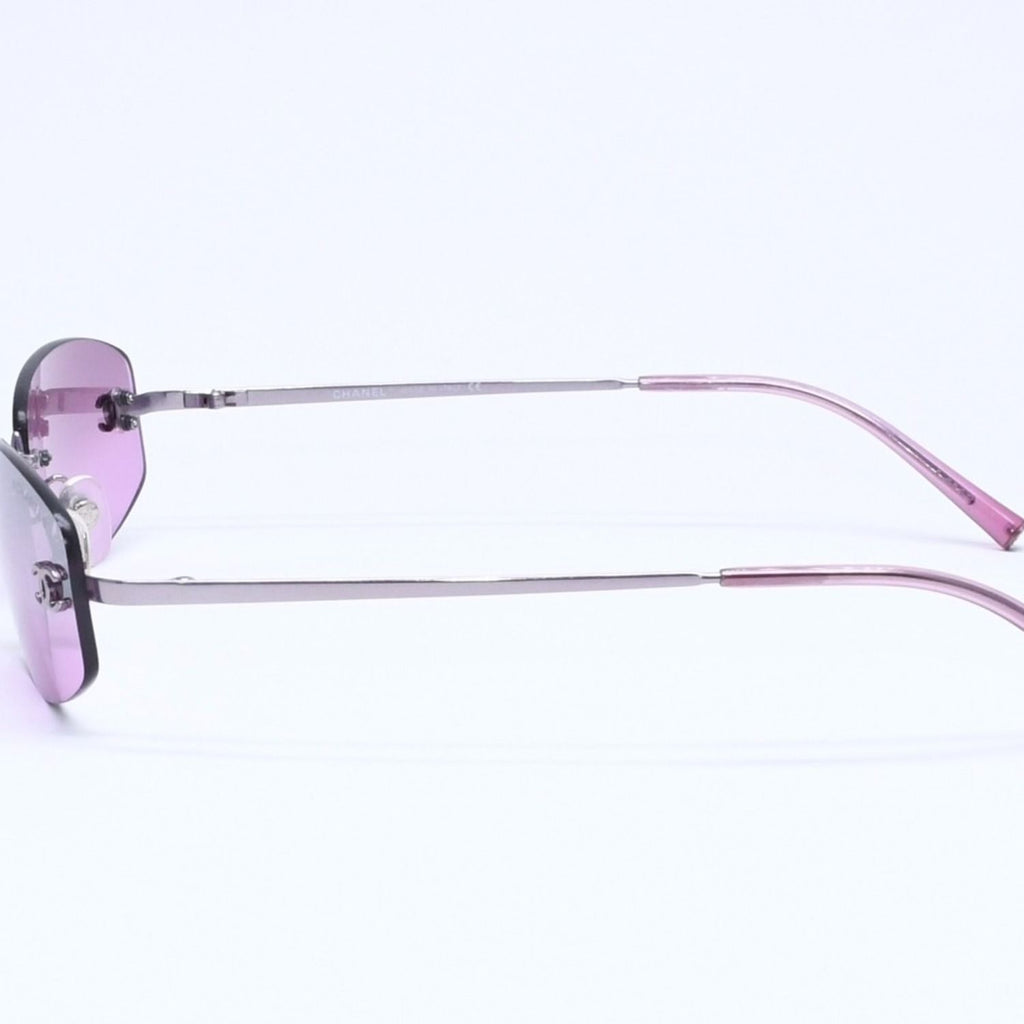 Chanel Rimless Sunglasses Eyewear CC Logo Purple — view 6