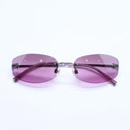 Chanel Rimless Sunglasses Eyewear CC Logo Purple — view 2