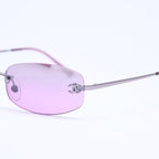 Chanel Rimless Sunglasses Eyewear CC Logo Purple — view 7