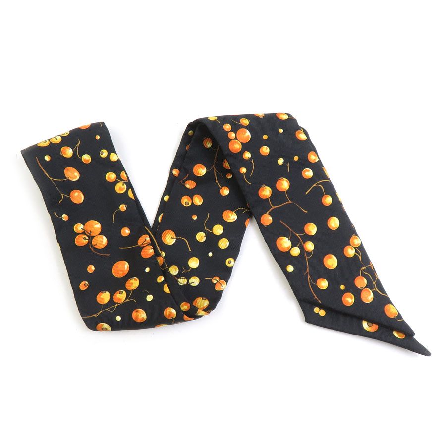 Hermes Twilly Scarf Black — view 2
