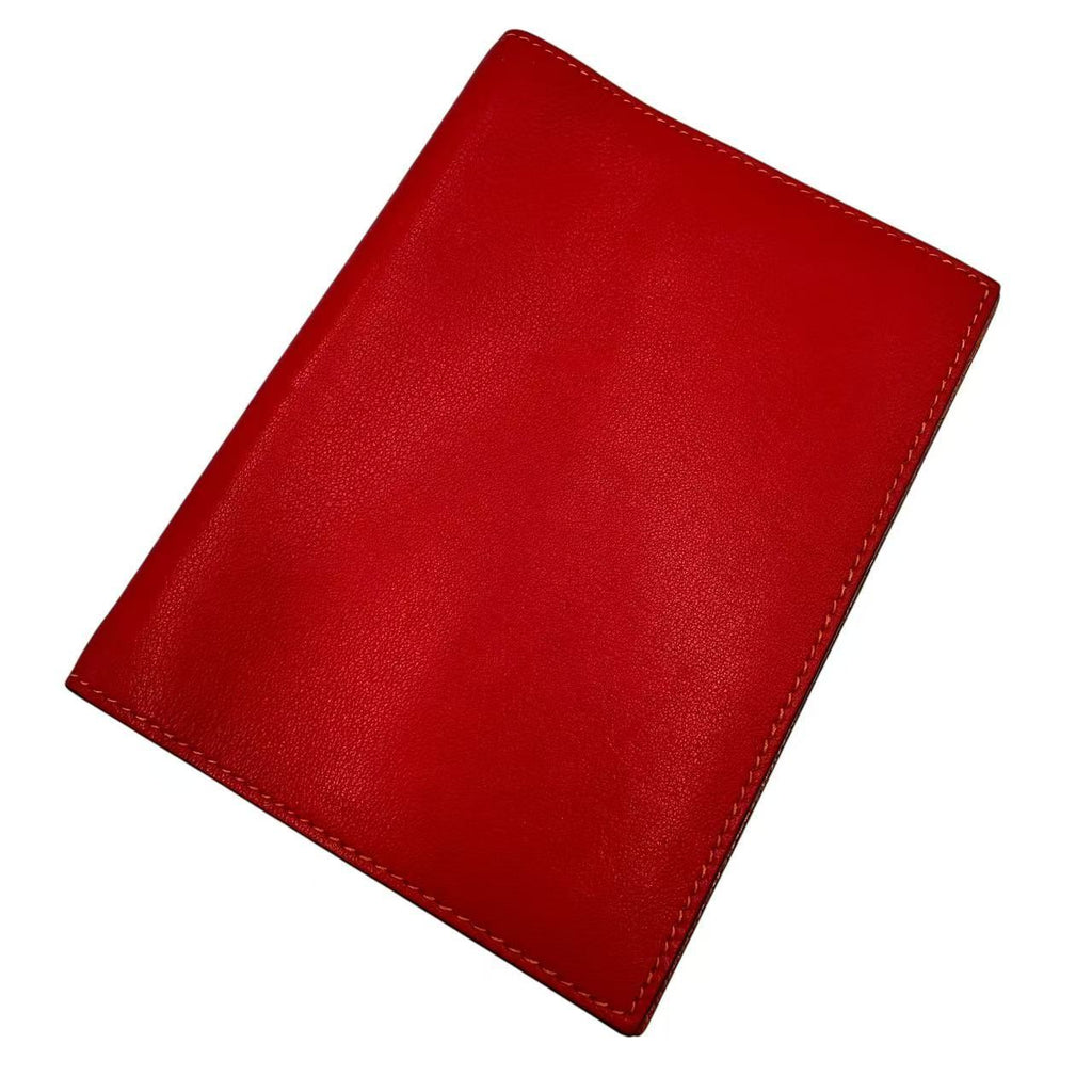 Hermes Notebook Cover Leather Red Orange Agenda — view 2