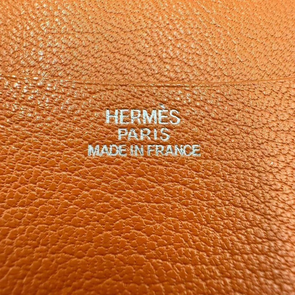 Hermes Notebook Cover Leather Red Orange Agenda — view 4