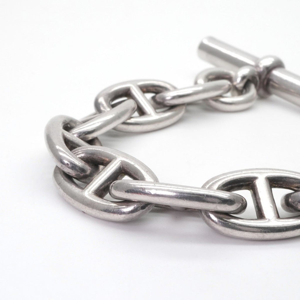Hermes Chaine D'ancre Bracelet Bangle Calf 925 Sterling Silver — view 2