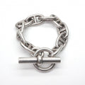 Hermes Chaine D'ancre Bracelet Bangle Calf 925 Sterling Silver