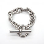 Hermes Chaine D'ancre Bracelet Bangle Calf 925 Sterling Silver
