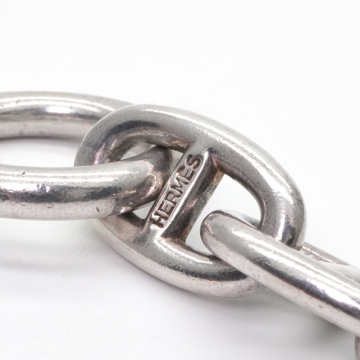 Hermes Chaine D'ancre Bracelet Bangle Calf 925 Sterling Silver — view 4