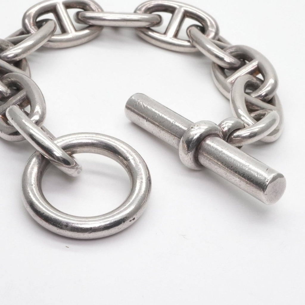 Hermes Chaine D'ancre Bracelet Bangle Calf 925 Sterling Silver — view 3