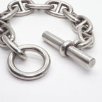 Hermes Chaine D'ancre Bracelet Bangle Calf 925 Sterling Silver — view 3