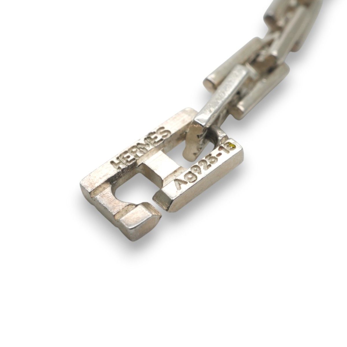 Hermes Bracelet Bangle Calf 925 Sterling Silver — view 4