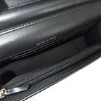 Chanel Shoulder Bag Quilted Flap Chain Knit Crossbody CC Logo Lambskin Black — view 4