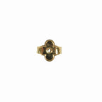 Louis Vuitton Book le Doreille Heart Foreign Love Earrings LV Logo Gold Left — view 4