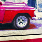 Chanel Scarf Large Silk Logo Car Print Pattern Multicolor — view 7