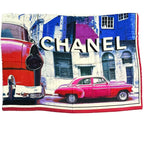 Chanel Scarf Large Silk Logo Car Print Pattern Multicolor — view 2
