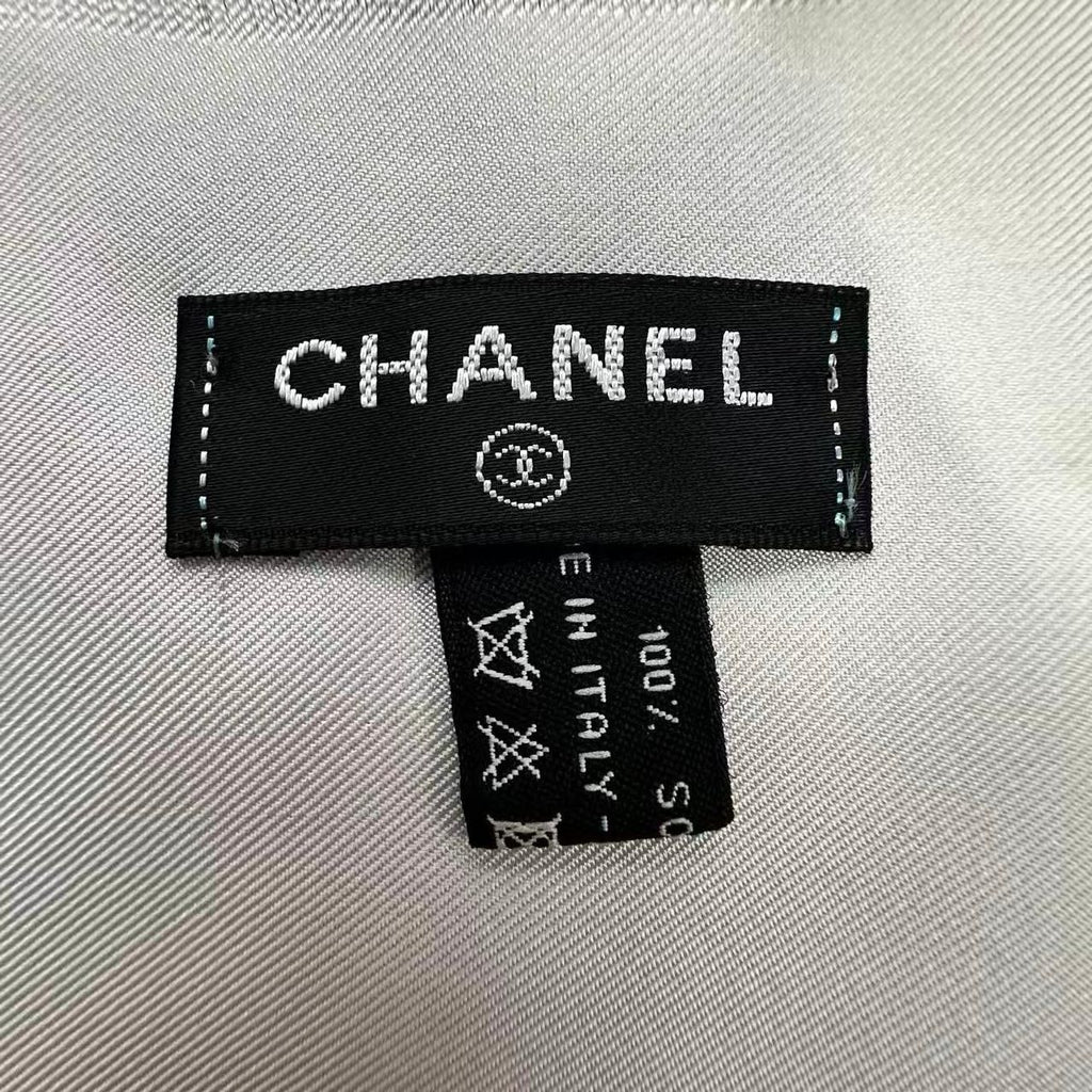 Chanel Scarf Large Silk Logo Car Print Pattern Multicolor — view 8