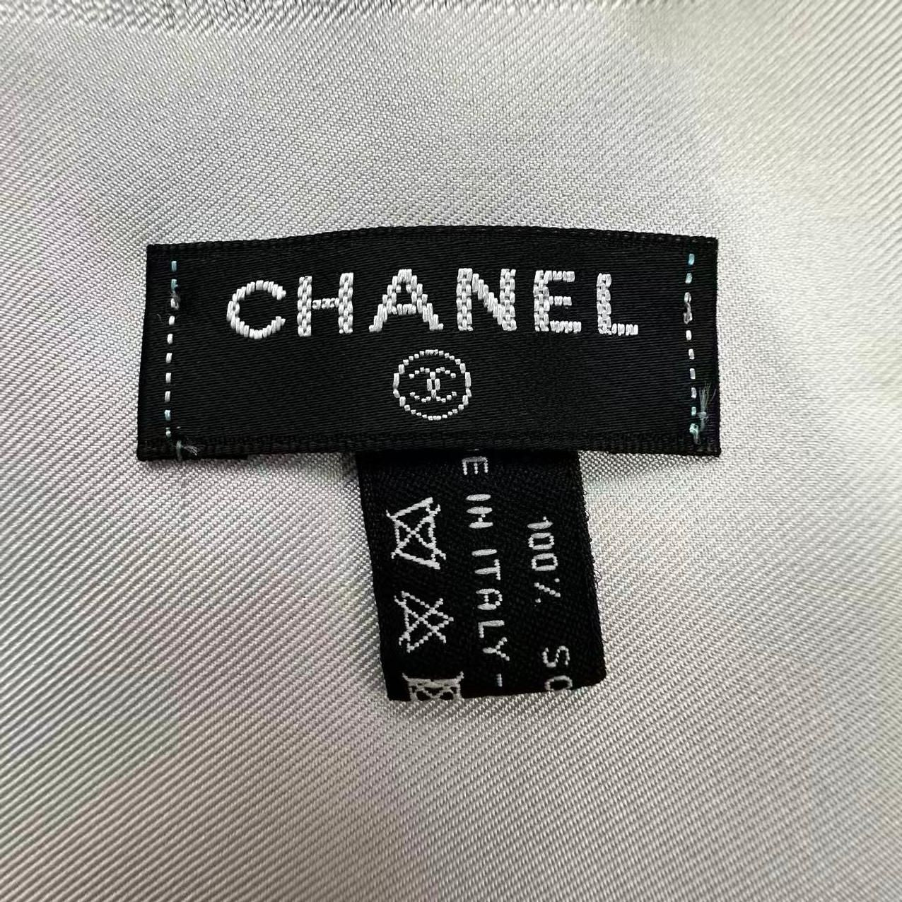 Chanel Scarf Large Silk Logo Car Print Pattern Multicolor — view 8