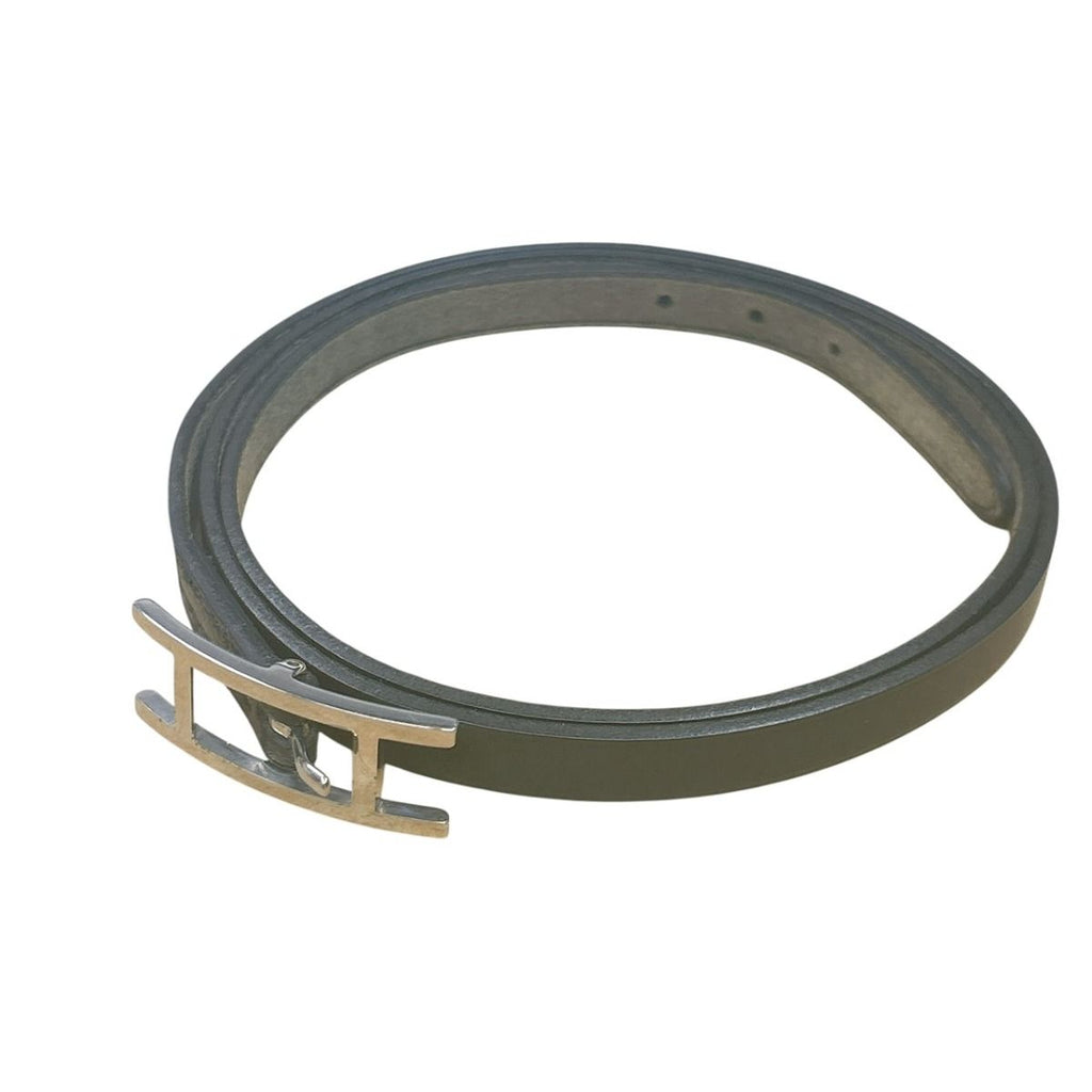Hermes Leather Bracelet Hapi 3 Black — view 4