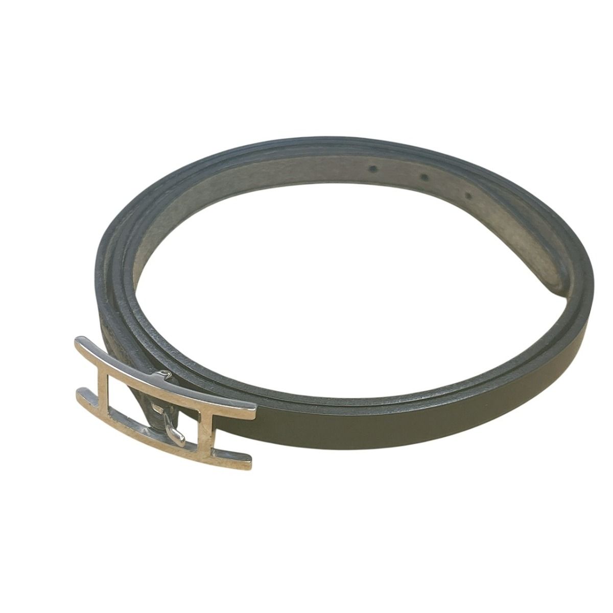 Hermes Leather Bracelet Hapi 3 Black — view 4
