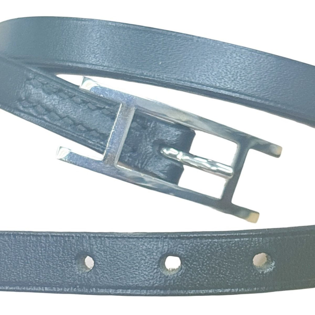 Hermes Leather Bracelet Hapi 3 Black — view 7